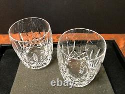 Waterford Crystal Lismore Double Old Fashioned Tumblers/Glasses 12 oz. Set of 2