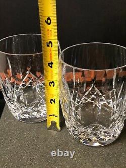 Waterford Crystal Lismore Double Old Fashioned Tumblers/Glasses 12 oz. Set of 2