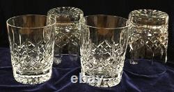 Waterford Crystal Lismore Double Old Fashioned Tumblers/Glasses 12 oz. Set of 4