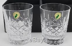 Waterford Crystal Lismore Essence Double Old Fashioned Pair of Glasses NIB