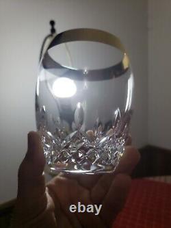 Waterford Crystal Lismore Essence Gold Double Old Fashioned Tumbler Glasses