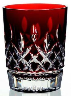 Waterford Crystal Lismore Pattern Ruby Double Old Fashioned, DOF, set/ 2