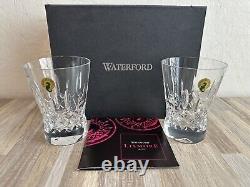 Waterford Crystal Lismore Pops Double Old Fashioned Glasses Set of 2 BNIB