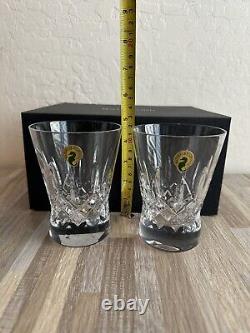 Waterford Crystal Lismore Pops Double Old Fashioned Glasses Set of 2 BNIB