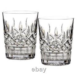 Waterford Crystal'Lismore' Set of 2 Double Old Fashioned Glasses, Factory New