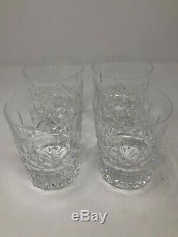 Waterford Crystal Lismore Set of 4 Double Old Fashioned Glasses 4 3/8
