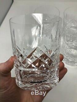 Waterford Crystal Lismore Set of 4 Double Old Fashioned Glasses 4 3/8
