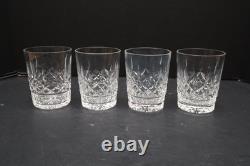Waterford Crystal Lismore VTG DOF Double Old Fashioned Glasses Set of 4 Tumblers