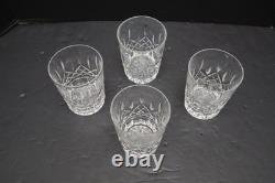 Waterford Crystal Lismore VTG DOF Double Old Fashioned Glasses Set of 4 Tumblers