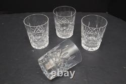 Waterford Crystal Lismore VTG DOF Double Old Fashioned Glasses Set of 4 Tumblers