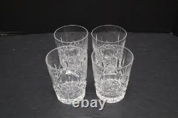 Waterford Crystal Lismore VTG DOF Double Old Fashioned Glasses Set of 4 Tumblers