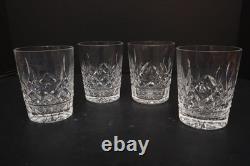 Waterford Crystal Lismore VTG DOF Double Old Fashioned Glasses Set of 4 Tumblers