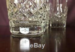 Waterford Crystal Lismore pattern Double Old Fashioned Tumblers set of 4 glasses