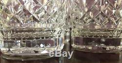 Waterford Crystal Lismore pattern Double Old Fashioned Tumblers set of 4 glasses