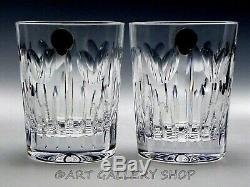 Waterford Crystal MILLENNIUM LOVE HEART 4-3/8 PAIR DOUBLE OLD FASHIONED GLASSES