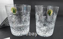 Waterford Crystal MILLENNIUM PEACE? 2 Double Old Fashioned in BOX BEAUTIFUL