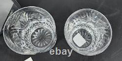 Waterford Crystal MILLENNIUM PEACE? 2 Double Old Fashioned in BOX BEAUTIFUL