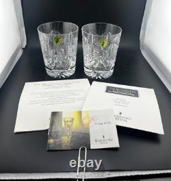 Waterford Crystal Millenium Happiness Pair Of Double Old Fashioned Glasses