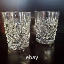 Waterford Crystal Millennium 2 Double Old Fashioned Glasses 5 Toasts Happiness