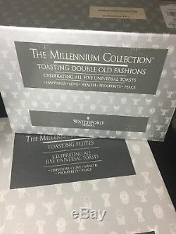 Waterford Crystal Millennium 5 (Five) Toasts 8 Sets Double Old Fashioned Hiballs