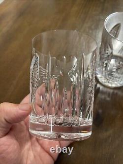 Waterford Crystal Millennium 5 Toast Double Old Fashion Rock Glasses 4 3/8