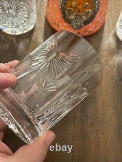 Waterford Crystal Millennium 5 Toast Double Old Fashion Rock Glasses 4 3/8