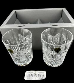 Waterford Crystal Millennium 5 Toast Double Old Fashioned Glass Set Of 2 In Box