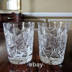 Waterford Crystal Millennium HAPPINESS 2 DOF Double Old Fashion Tumblers