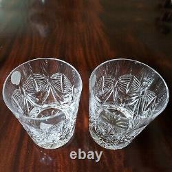 Waterford Crystal Millennium HAPPINESS 2 DOF Double Old Fashion Tumblers