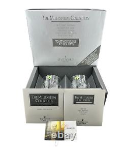 Waterford Crystal Millennium Health Double Old Fashioned Glasses Set Of 2 In Box