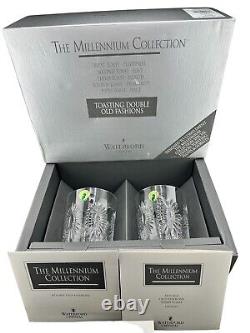 Waterford Crystal Millennium Health Double Old Fashioned Glasses Set Of 2 In Box