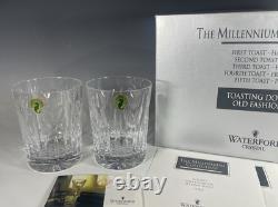 Waterford Crystal Millennium Love Double Old Fashioned Glasses Set Of 2 In Box