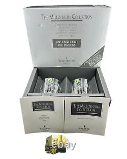 Waterford Crystal Millennium Love Double Old Fashioned Glasses Set Of 2 In Box