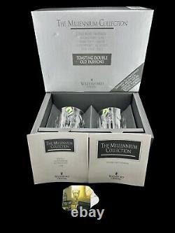 Waterford Crystal Millennium Love Double Old Fashioned Glasses Set Of 2 In Box
