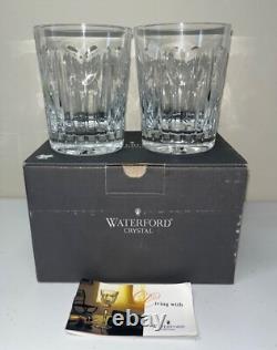 Waterford Crystal Millennium Love Double Old Fashioned Glasses Set of 2 in Box