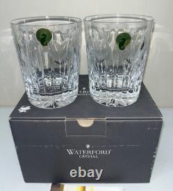 Waterford Crystal Millennium Love Double Old Fashioned Glasses Set of 2 in Box