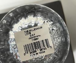 Waterford Crystal Millennium Love Double Old Fashioned Glasses Set of 2 in Box