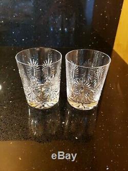 Waterford Crystal Millennium Pair Of Double Old Fashioned Glasses Health