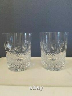 Waterford Crystal Millennium Peace Set of 2 Double Old Fashion Tumblers