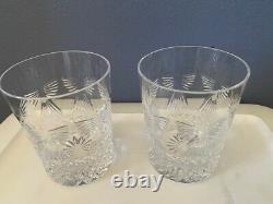 Waterford Crystal Millennium Peace Set of 2 Double Old Fashion Tumblers