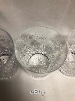 Waterford Crystal Millennium Prosperity 4 Double Old Fashioned Glasses 4 3/8