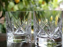 Waterford Crystal NIGHTFALL Whiskey Tumbler Pair Double Old Fashioned