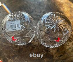 Waterford Crystal New SEAHORSE DOF Double Old Fashioned Pair Ireland Made NIB