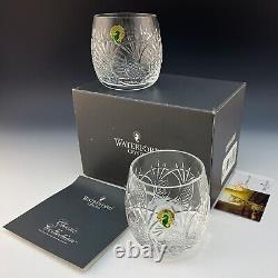 Waterford Crystal New SEAHORSE DOF Double Old Fashioned Pair Ireland Made NIB