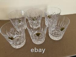 Waterford Crystal Pattern of the Sea Double Old Fashioned Glass Set of 6