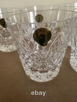 Waterford Crystal Pattern of the Sea Double Old Fashioned Glass Set of 6