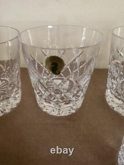 Waterford Crystal Pattern of the Sea Double Old Fashioned Glass Set of 6