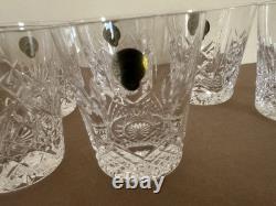 Waterford Crystal Pattern of the Sea Double Old Fashioned Glass Set of 6