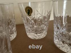 Waterford Crystal Pattern of the Sea Double Old Fashioned Glass Set of 6