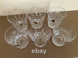 Waterford Crystal Pattern of the Sea Double Old Fashioned Glass Set of 6